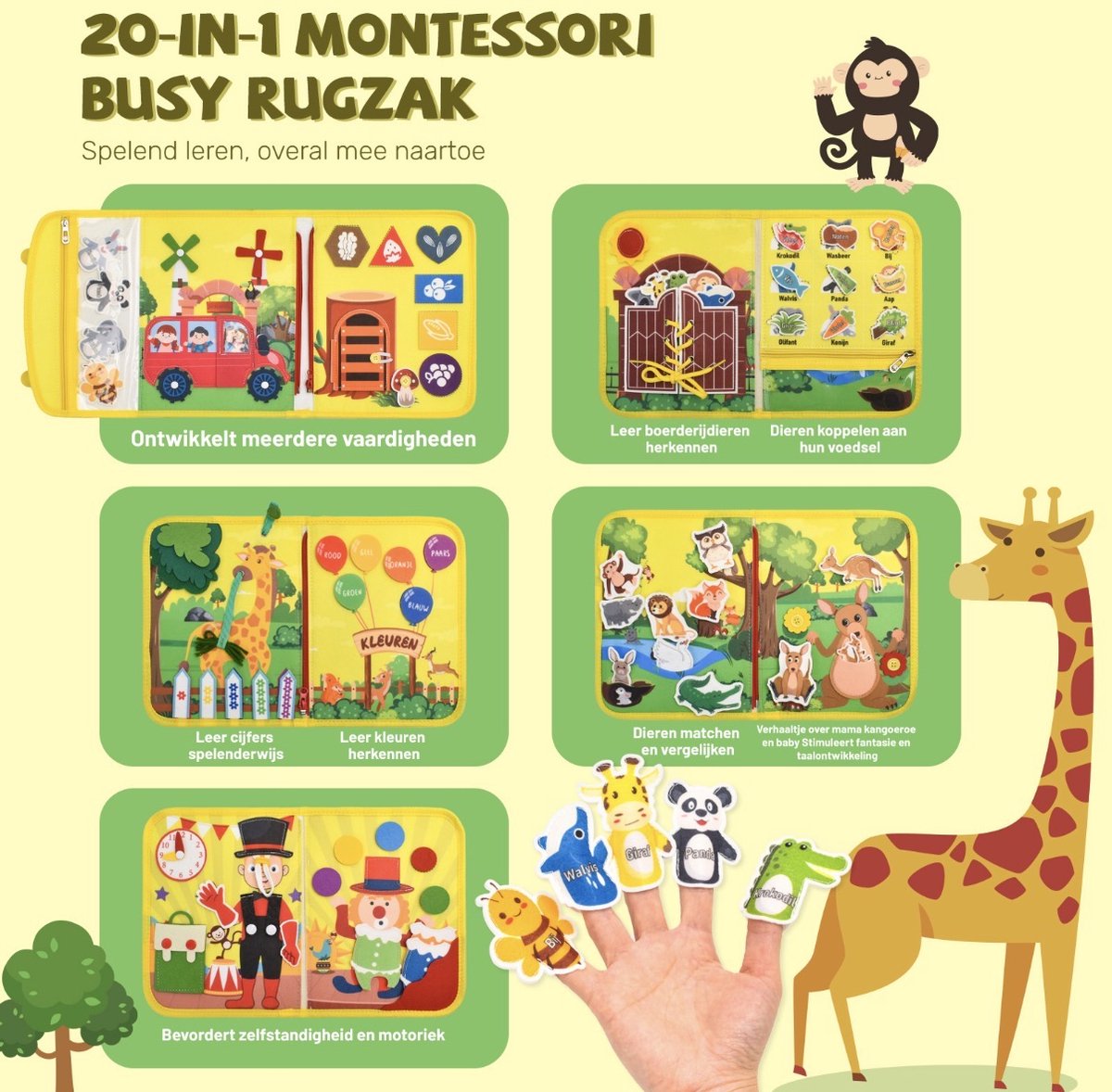 Bidiboo montessori 20-in-1 Busy Nederlandstalig