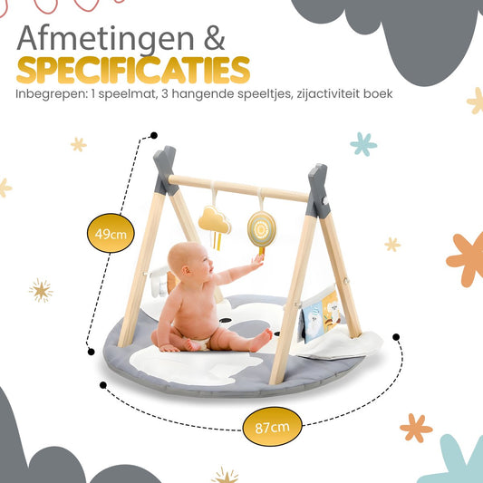 Houten Babygym Koala inclusief Speelmat