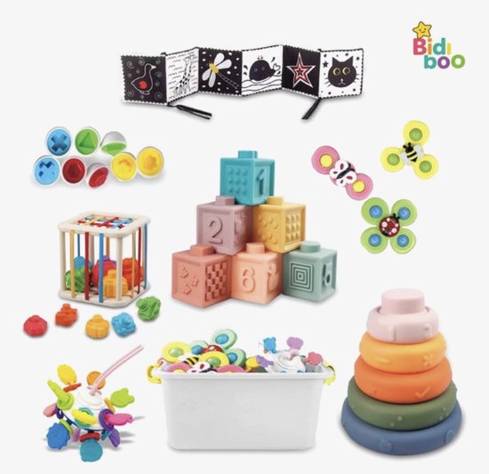 Bidiboo 8 in 1 Montessori Babyspeelgoed Set