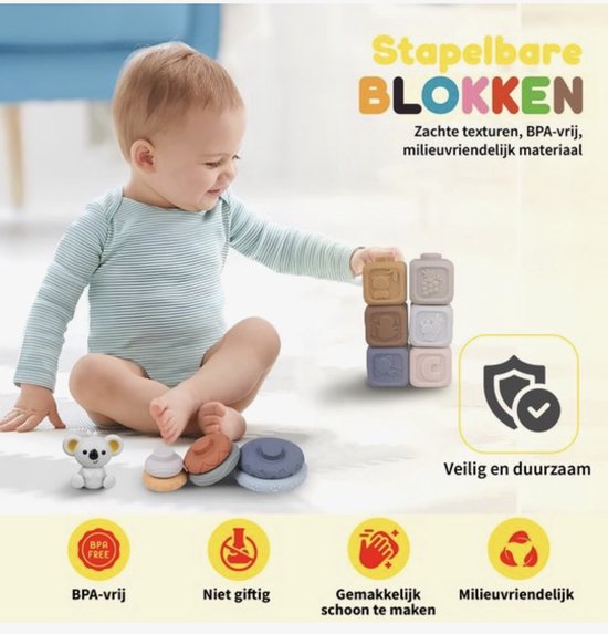 Bidiboo 8 in 1 Montessori Babyspeelgoed Set