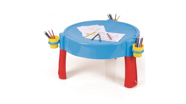 Dolu 2-in-1 Watertafel & Zandtafel met Accessoires Blauw/Rood/Geel 98x98x77cm