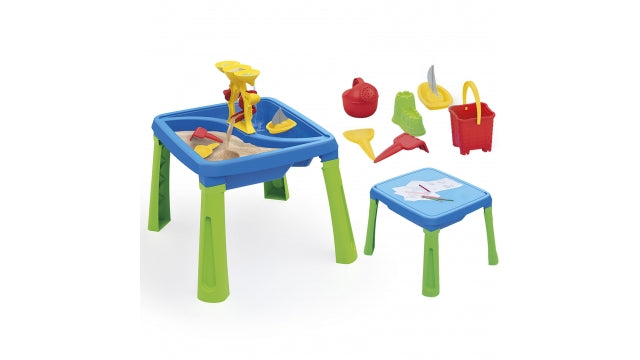 Dolu Zand-Watertafel + Accessoires Blauw/Groen