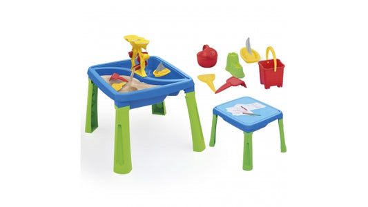 Dolu Zand-Watertafel + Accessoires Blauw/Groen