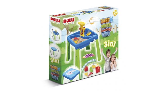 Dolu Zand-Watertafel + Accessoires Blauw/Groen